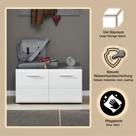 Home Affaire Sitzbank 80 x 41 x 35 cm weiß / weiß