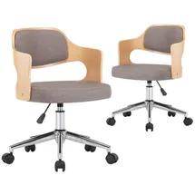vidaXL Esszimmerstuhl Drehbar Taupe