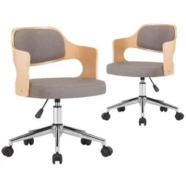 vidaXL Esszimmerstuhl Drehbar Taupe