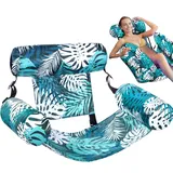 Gupcaqosjw Aufblasbare Wasserhängematte PVC Aufblasbarer Pool Sessel 76x40.5x61cm Schwimmstuhl Erwachsene Schwimmender Liegestuhl Spielzeug Für Sommer Schwimmen Im Fluss Am Outdoor