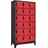 vidaXL Schließfachschrank Anthrazit und Rot 90x40x180 cm Stahl