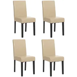 MCW Esszimmerstuhl Littau Leder creme 4er Set