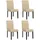 MCW Esszimmerstuhl Littau Leder creme 4er Set