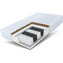 FDM Matratze Taschenfederkern 90x200 – Kokos Kaltschaum, 7 Zonen, H4, atlas, 18 cm