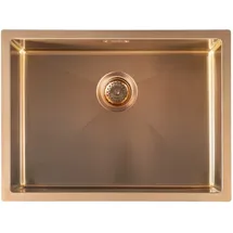 Sapho ZENITH 60x45 cm Rechts Edelstahl Kupfer matt Handbetätigung 600 x 450 mm