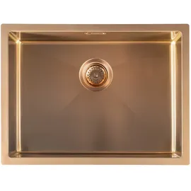Sapho ZENITH 60x45 cm Rechts Edelstahl Kupfer matt Handbetätigung 600 x 450 mm