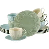 CreaTable CreaTable, 24032, Valencia Pastell, Kaffeeservice 18-tlg, Porzellan, -