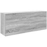 VidaXL Bad-Wandschrank Grau Sonoma 100x25x40 cm Holzwerkstoff