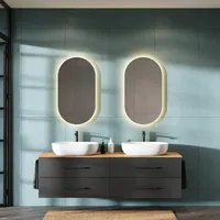 Planetmöbel Badmöbel Set LUX 180 cm mit Waschbecken 60