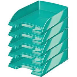 Leitz Briefkorb, A4, 5er Pack, Eisblau, WOW-Serie, 52263051