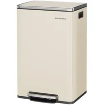 Songmics Mülleimer 50 l Beige