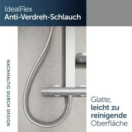 Ideal Standard Alu+ Duschsystem mit Regen- und Handbrause Silver