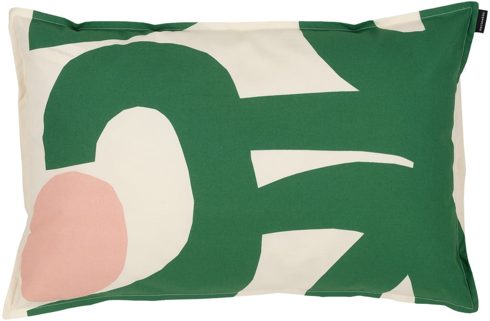 Marimekko - Pieni Seppel Seppel Kissenbezug, 40 x 60 cm, offwhite / grün / pink