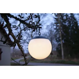Star Trading LED Solar Kugelleuchte Kunststoff, Metall Ø 20 cm 1 Stück weiß