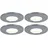 ETC Shop LED Einbauleuchte 4er Set rund grau Chrom