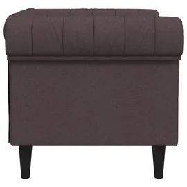 vidaXL Chesterfield-Sessel Dunkelbraun Stoff