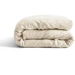 Leinen Bettbezug - 155x220 cm / Creme / Leinen
