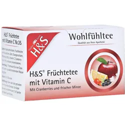 H&S Früchtetee mit Vitamin C 20X2,7 g