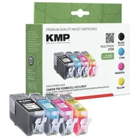 KMP Tintenpatronen-Set ersetzt Canon »PGI-520 BK/CLI-521C/M/Y« schwarz,