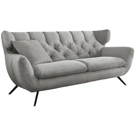 KAWOLA 2,5-Sitzer Charme Cord hellgrau
