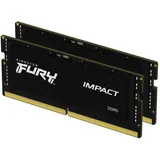 Kingston FURY Impact DDR5-6400 CL38 - 32 GB: (2 x 16GB, 6400 MHz, DDR5-RAM, SO-DIMM), RAM, Schwarz