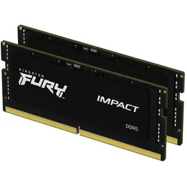 Kingston FURY Impact DDR5-6400 CL38 - 32 GB: (2 x 16GB, 6400 MHz, DDR5-RAM, SO-DIMM), RAM, Schwarz