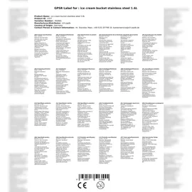 Was Germany - Eiseimer, 1,6 ltr., Ø 14 cm, mit Kunststoffzange und perforiertem Einsatz, Edelstahl