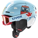 Uvex Viti Set Skihelm Skibrille, Light Blue Birdy, 46-50 cm