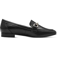 Marco Tozzi Damen Loafer mit Absatz Elegant Vegan, Schwarz (Black Gold), 39 EU