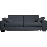 Bali Schlafsofa "Norwalk" Sofas Gr. 160cm x 200cm, Flachgewebe, Ergoflex Lattenrost-Gelformmatratze ca. 20cm Höhe, blau (blau, anthrazit) Dauerschlaffunktion, mit Unterfederung Lattenrost und Matratze