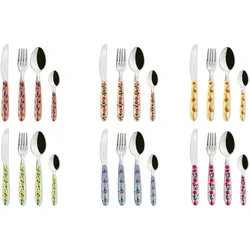 Excelsa Besteckset Of 24 Stück Arles Stahl Bunt