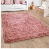 Paco Home Hochflor-Teppich »Silky 591«, rechteckig, 37 mm Höhe, Uni-Farben, besonders weich und kuschelig Paco Home beere B/L: 160 cm x 220 cm