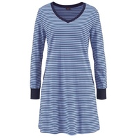 H.I.S. H.I.S Damen Nachthemd blau-gestreift Gr.52/54