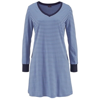 H.I.S. H.I.S Damen Nachthemd blau-gestreift Gr.52/54