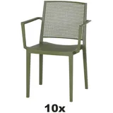 Siena Garden Urban Lights Stapelsessel 56 x 56 x 80 cm olive 10 St.