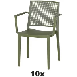 Siena Garden Urban Lights Stapelsessel 56 x 56 x 80 cm olive 10 St.