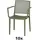 Siena Garden Urban Lights Stapelsessel 56 x 56 x 80 cm olive 10 St.