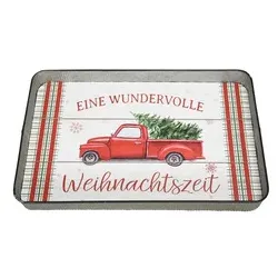 Tablett Weihnachtszeit Holz bunt 652091000998 47x31x5cm