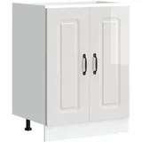 vidaXL Spülenunterschrank Kalmar 60 x 46 x 81,5 cm Hochglanz Weiß