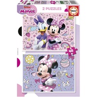 Educa - Puzzle 48 Teile für Kinder ab 4 Jahren | Minnie 2x48 Teile Puzzle für Kinder ab 4 Jahren, Puzzleset, Kinderpuzzle, Disney, Daisy (19674)