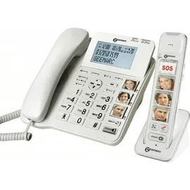 Geemarc AmpliDECT COMBI-PHOTO 295 Analoges/DECT-Telefon Anrufer-Identifikation Weiß