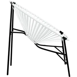 vidaXL Gartenstuhl in Ei-Form 69 x 83,5 x 82 cm schwarz/weiß 1 St.