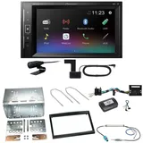 Pioneer DMH-A240DAB DAB+ Bluetooth Einbauset für Citroen C2 C3 Berlingo Jumpy