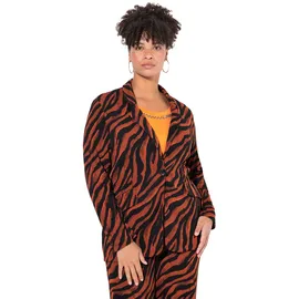 MIAMODA Blazer Animalprint Dunkelorange 44