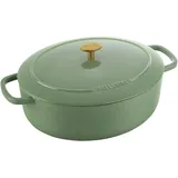 BALLARINI Bellamonte Cocotte, Gusseisen, emailliert, oval, Induktion, grün