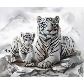 Pracht Creatives Hobby GmbH Diamond Painting Tigermama mit Jungtier