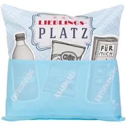 Outdoor Kissen mit Taschen  - Lieblingsplatz