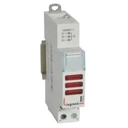 Legrand 412933 Meldeleuchten CX3, LED, 3 Phasen-Kontrolle (Rot-Rot-Rot), 230/400 VAC, 1TE 1