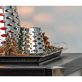 Fink Windlicht LUMA (DH 7x9 cm - silber - DH 7x9 cm