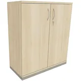 fm Büromöbel Aktenschrank abschließbar für 3 Ordnerhöhen Breite 100 cm »Sidney« braun, 100x113.3x44.2 cm